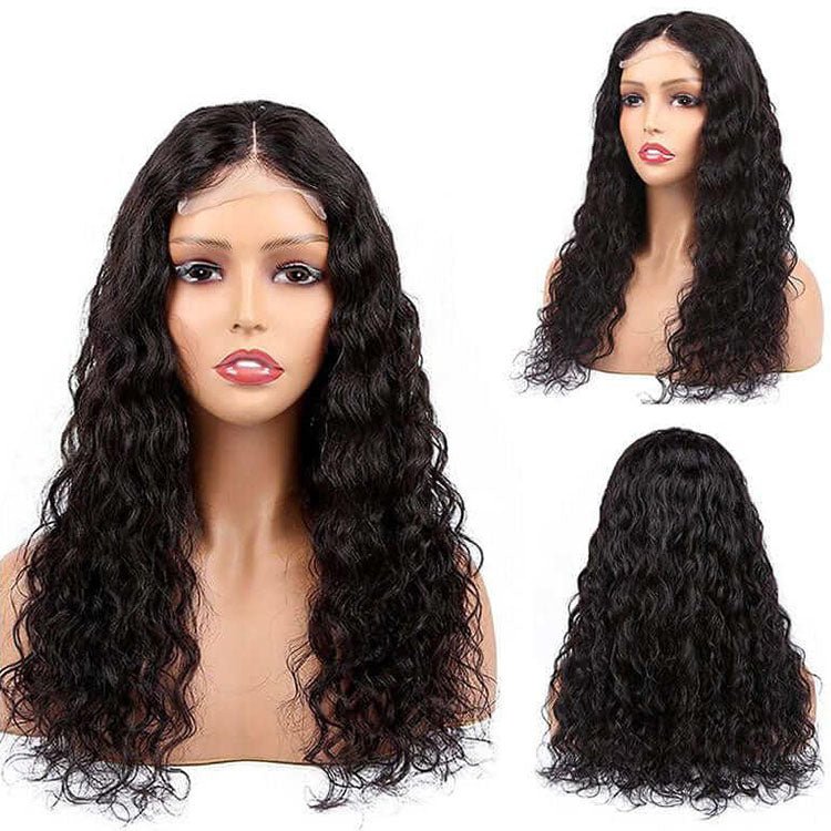 4x4 Lace Closure Water Wave Malaysian Wigs - Superlovehair